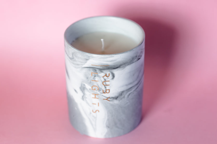 Ceramic Marble Soy Candle