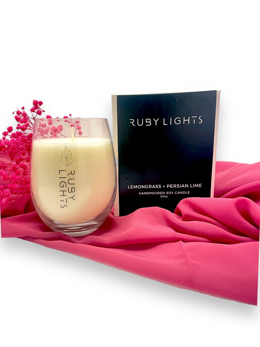 Lemongrass + Persian Lime - Large Element Soy Candle - 500g