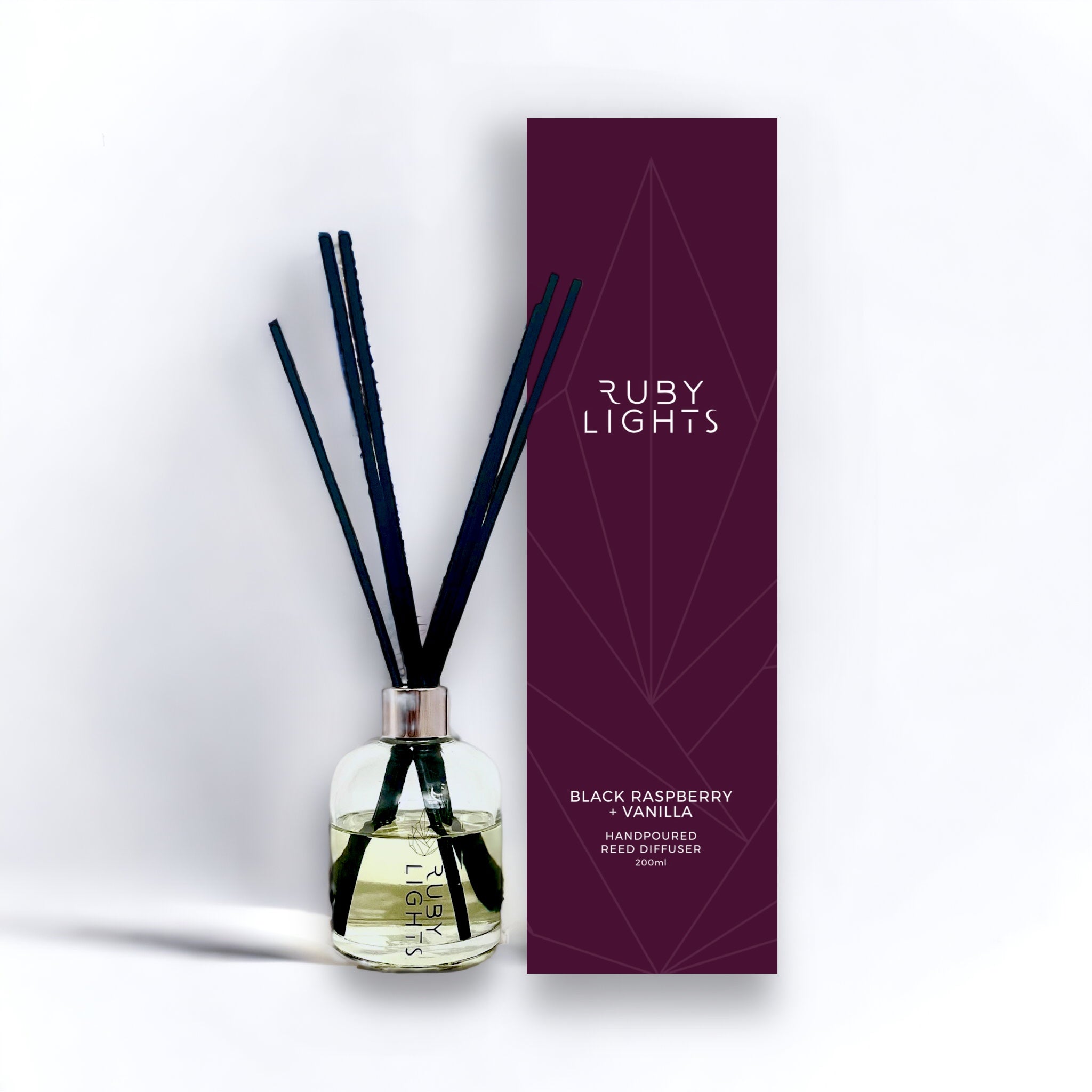 Raspberry Ripple Reed Diffuser Black Raspberry + Vanilla - Reed Diffuser - 200ml – Ruby Lights